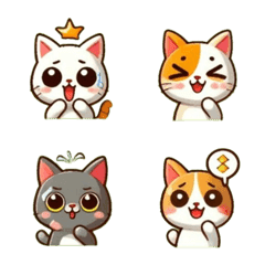 [LINE絵文字] Cartoon cat expression AIGCの画像