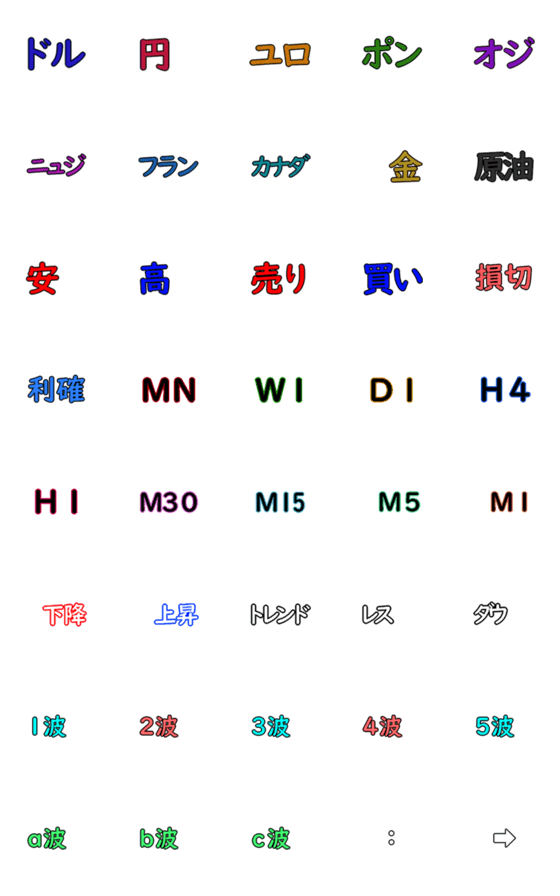 [LINE絵文字]FX絵文字の画像一覧