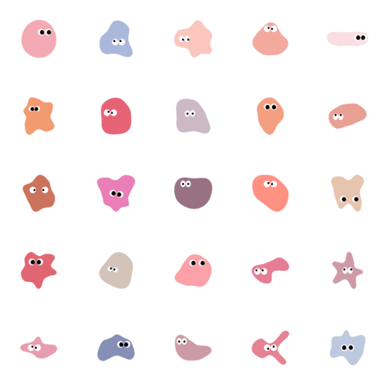 [LINE絵文字]Blobs (Pink)の画像一覧