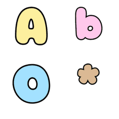 [LINE絵文字] Bounce Alphabet, Number, Symbolの画像