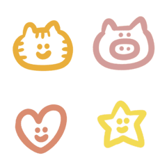 [LINE絵文字] Cute line accent mark pocket patternの画像