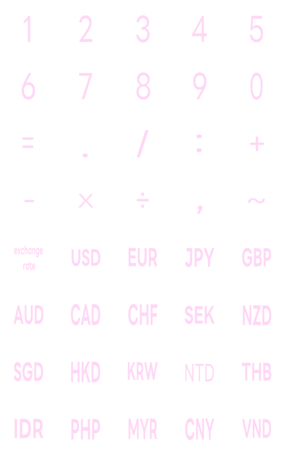 [LINE絵文字]Foreign currency calculation-ENの画像一覧