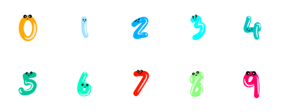 [LINE絵文字]Number emoji 0-9の画像一覧