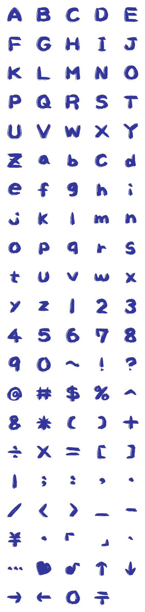 [LINE絵文字]Ultramrine Letter number symbolsの画像一覧