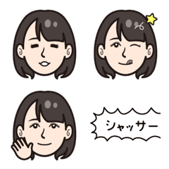 [LINE絵文字] 9×10女子の画像