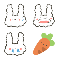 [LINE絵文字] Rabbit with curly hair.の画像