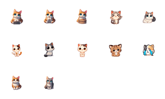 [LINE絵文字]AIGC cat    Emoticonsの画像一覧