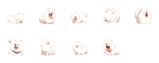 [LINE絵文字]Needy Samoyedの画像一覧