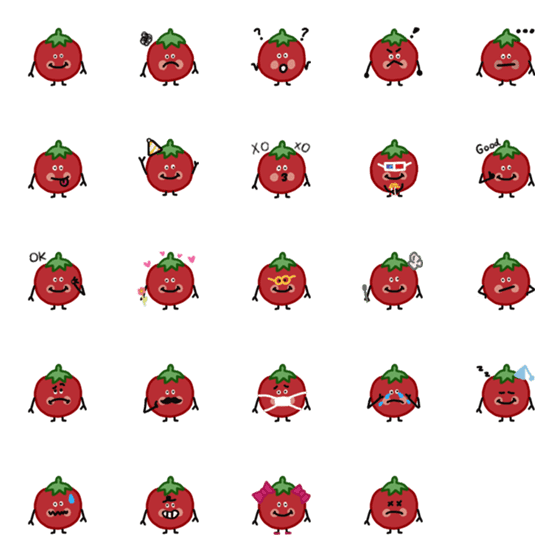 [LINE絵文字]Tomato feelings！！の画像一覧