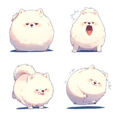 [LINE絵文字] White Floofの画像