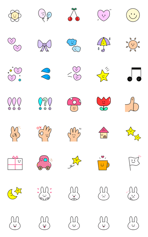 [LINE絵文字]【ほっこり♡表情つき絵文字】年中使えるの画像一覧