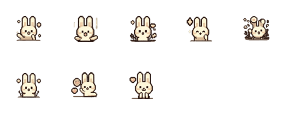 [LINE絵文字]AIGC Rabbit Emojiの画像一覧