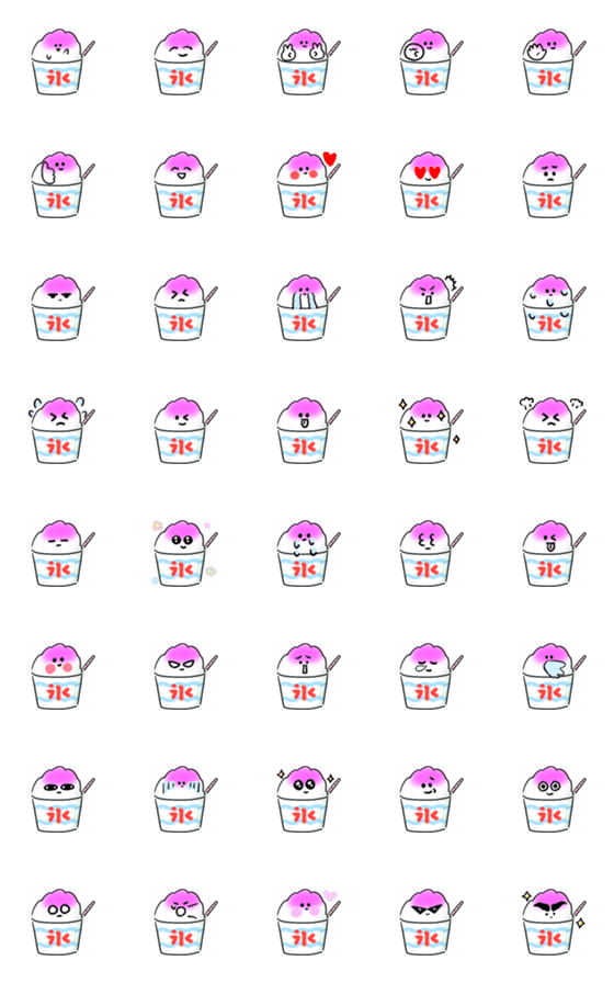 [LINE絵文字]シンプル かき氷 日常会話の画像一覧