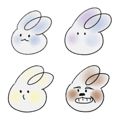 [LINE絵文字] Rabbits, many colors ><の画像