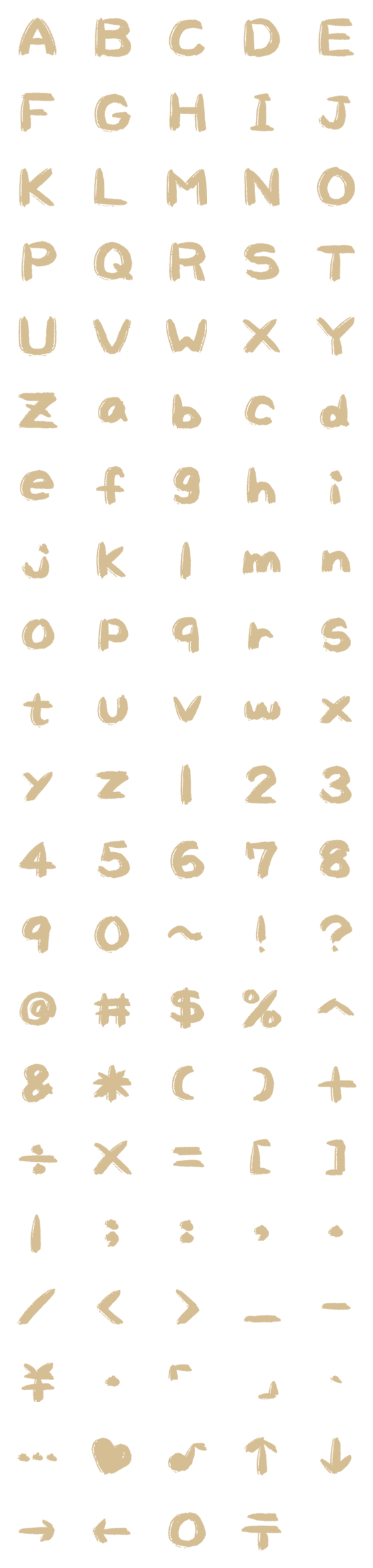 [LINE絵文字]Normandy Sand Letter number symbolsの画像一覧