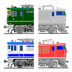 [LINE絵文字] 繋げる列車 機関車セット2の画像