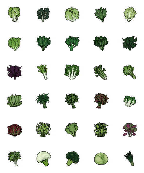 [LINE絵文字]vegetable v1の画像一覧