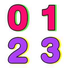 [LINE絵文字] Colorful numbers V2の画像