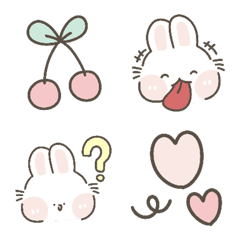 [LINE絵文字] Emoji rabbit cute* 2の画像