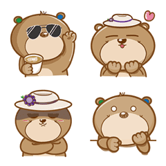 [LINE絵文字] the dark mama bear and her family-newの画像