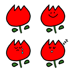 [LINE絵文字] Cute tulipsの画像