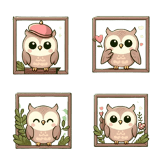 [LINE絵文字] Naughty Owl A01の画像