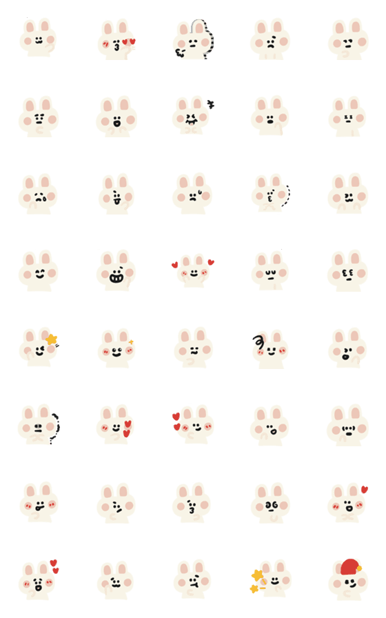 [LINE絵文字]Year of the Rabbit bunny brigadeの画像一覧