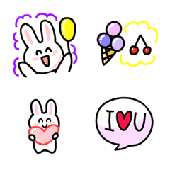 [LINE絵文字] Resuniticon (Rabbit emoticons)の画像