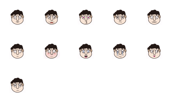 [LINE絵文字]small round faceの画像一覧