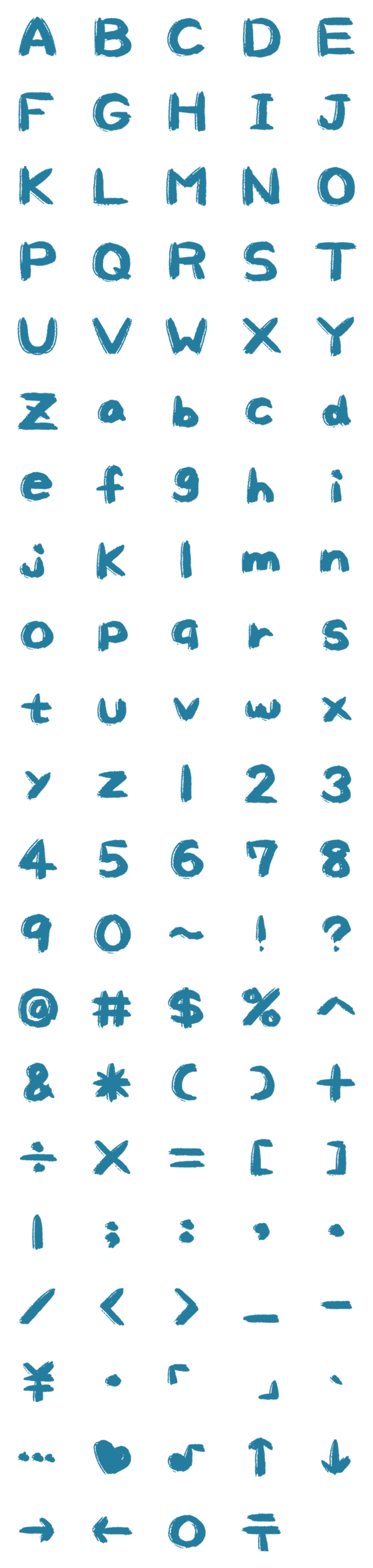 [LINE絵文字]SEATTLE SPRUCE Letter number symbolsの画像一覧