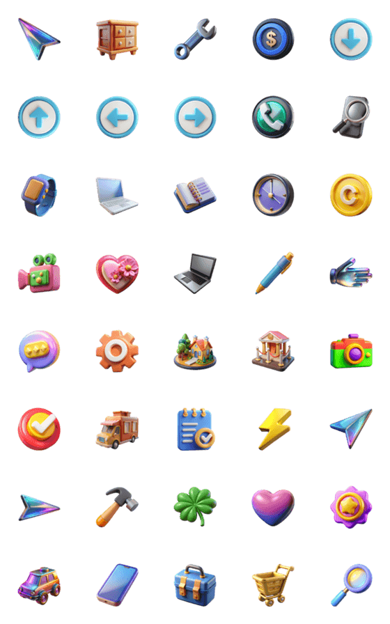 [LINE絵文字]3D emojis, frequently used, cuteの画像一覧