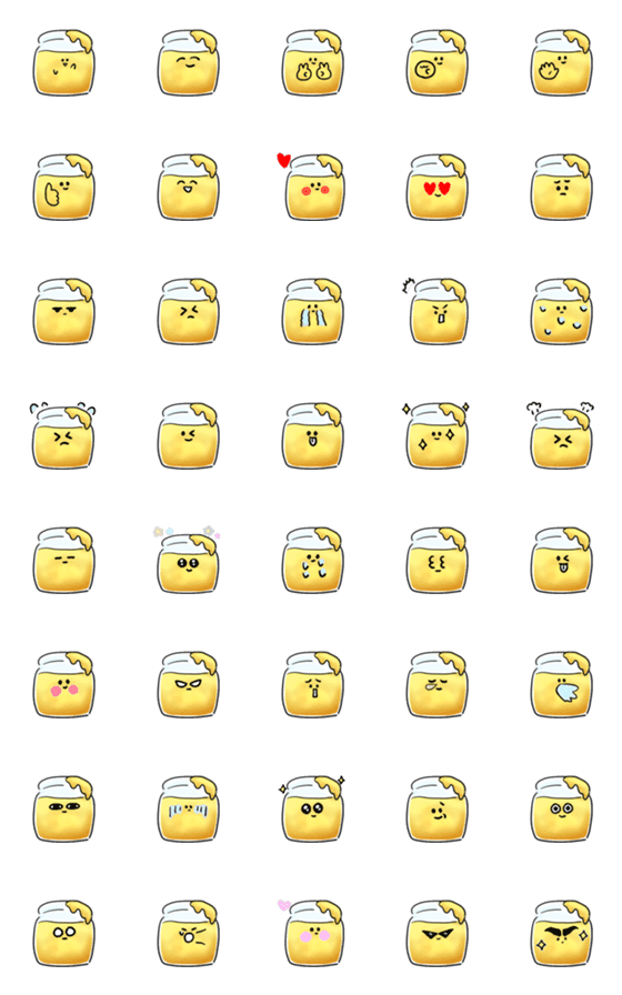 [LINE絵文字]シンプル はちみつ 日常会話の画像一覧