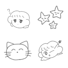 [LINE絵文字] emojiii (^.^)の画像