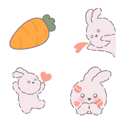 [LINE絵文字] Fluffy pink bunnyの画像