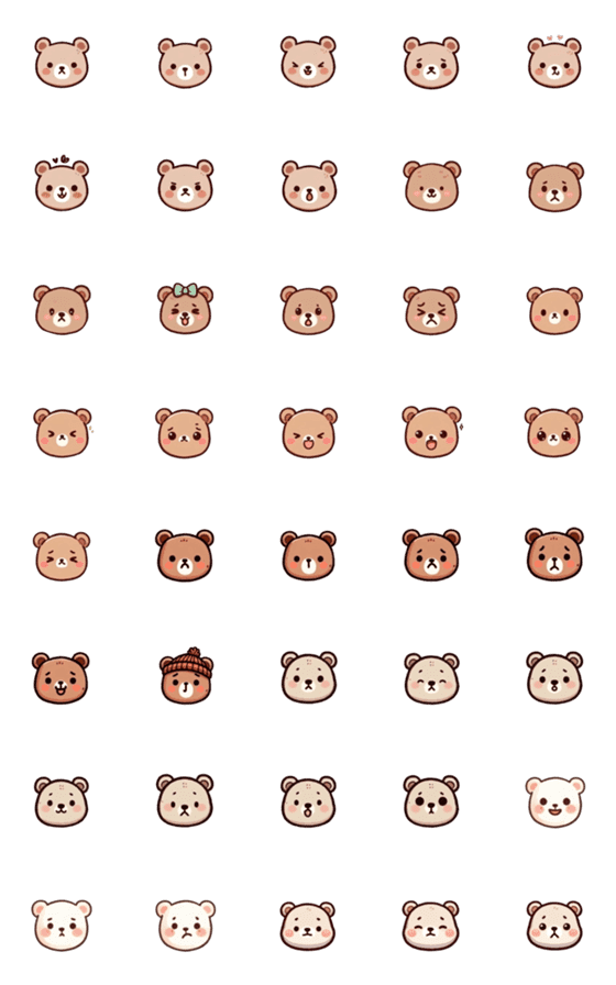 [LINE絵文字]Bear Emoji Pack！の画像一覧