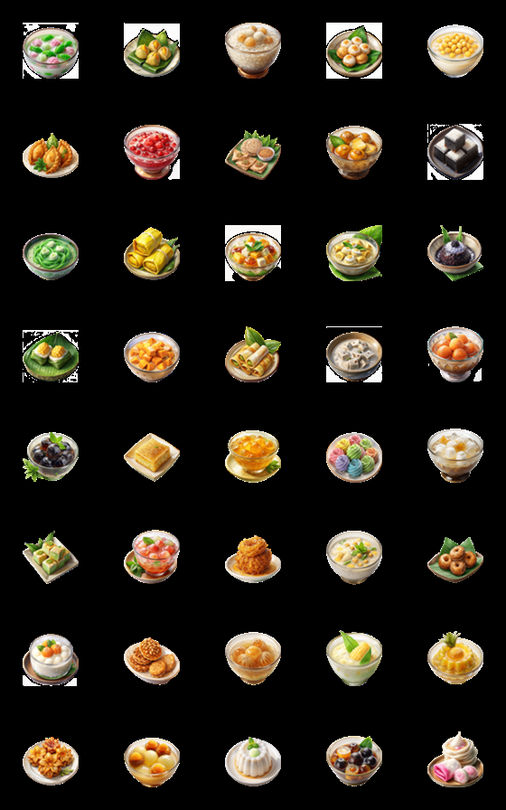 [LINE絵文字]Crave:Thai Desserts ＆ Snack(Emoji)Dukdikの画像一覧