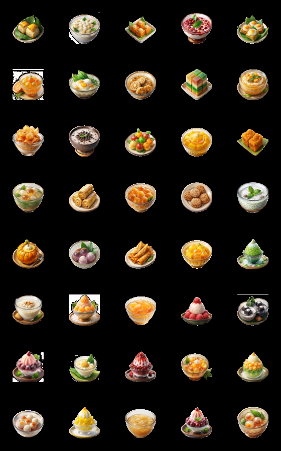 [LINE絵文字]Crave:Thai Dessert ＆ Snack(Emoji)Dukdik2の画像一覧