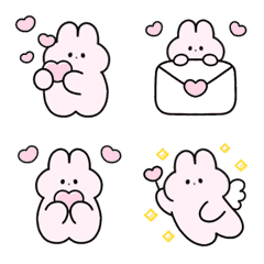 [LINE絵文字] ▶︎動く♡ピンクのうさぎ♡の画像