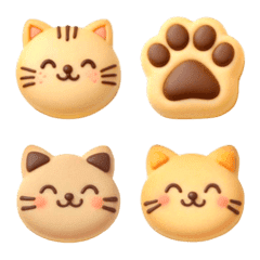 [LINE絵文字] ねこ クッキー 絵文字5の画像