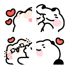 [LINE絵文字] Akunya and Maonya's love emoji1の画像