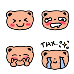 [LINE絵文字] Bear2 with many faceの画像