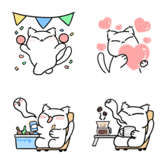 [LINE絵文字] Happy cat_ Rereの画像