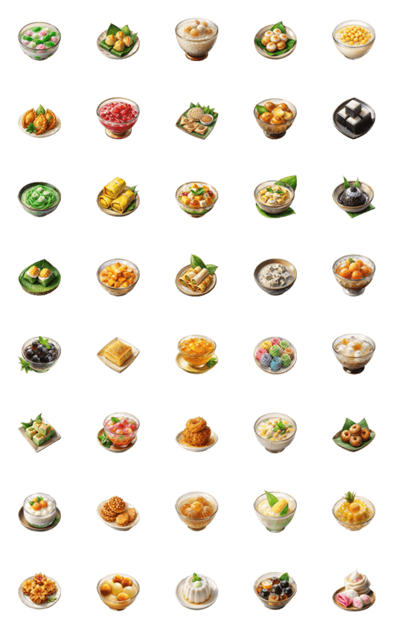 [LINE絵文字]Crave : Thai Desserts ＆ Snacks (Emoji)の画像一覧