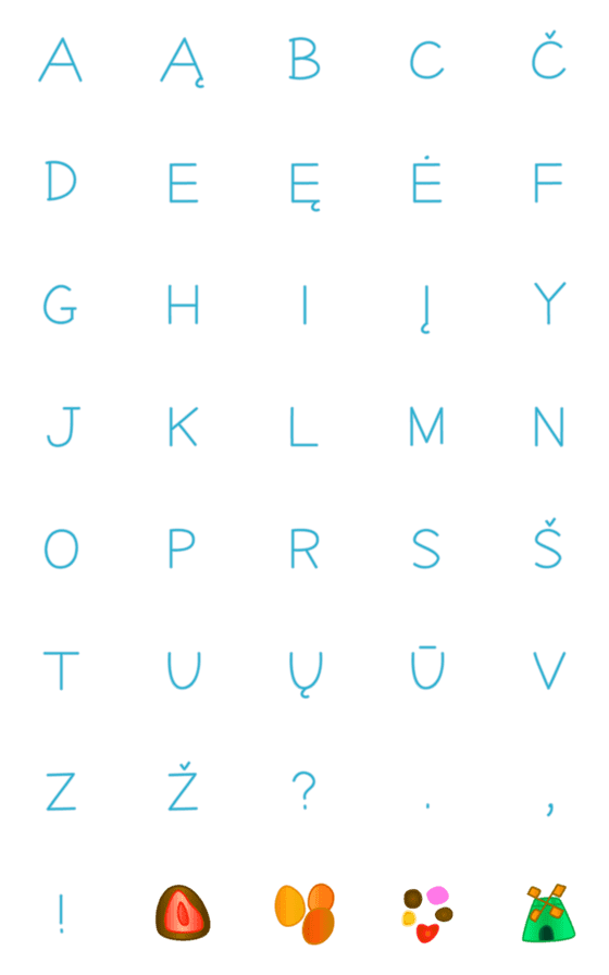 [LINE絵文字]Lietuva alphabet (captital letter)の画像一覧