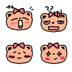 [LINE絵文字] Bear cute2 with many faceの画像