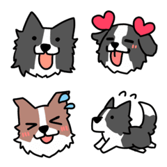 [LINE絵文字] ボーダーコリー犬絵文字の画像