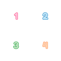 [LINE絵文字] Pastel Spring Numbersの画像