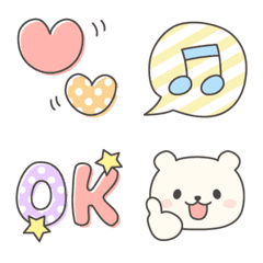 [LINE絵文字] 毎日使える♡かわいい絵文字（くま）の画像