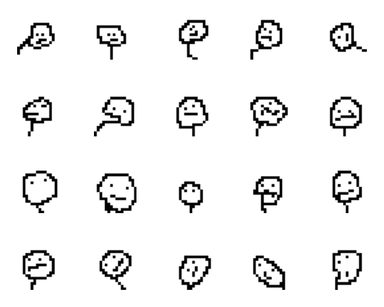 [LINE絵文字]Pixel cartoon drawingの画像一覧