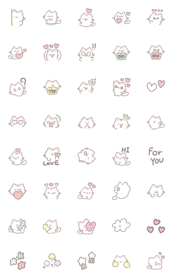 [LINE絵文字]Manee the cute little cat.の画像一覧